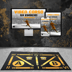 Kit di allenamento FootSkills con tappetino e corso video di 50 esercizi per il miglioramento delle abilità calcistiche.